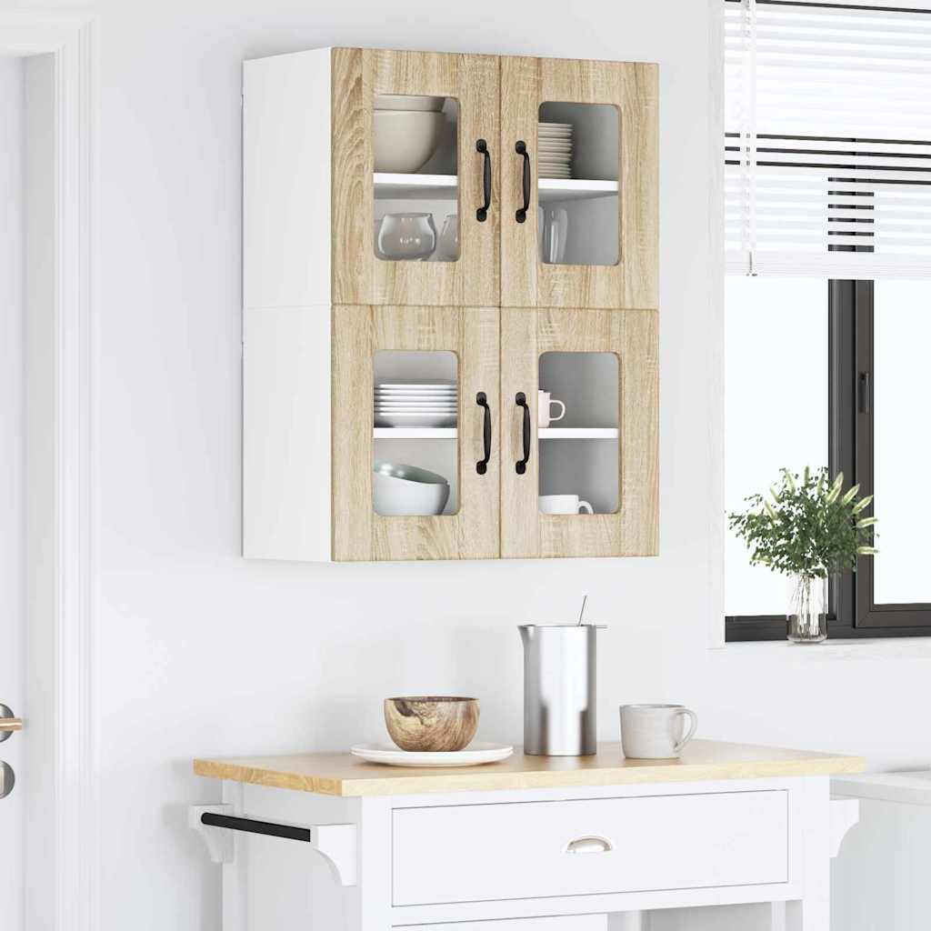 Kitchen Cabinet with Shelf 2 pcs Sonoma Oak 60 x 31 x 40 cm