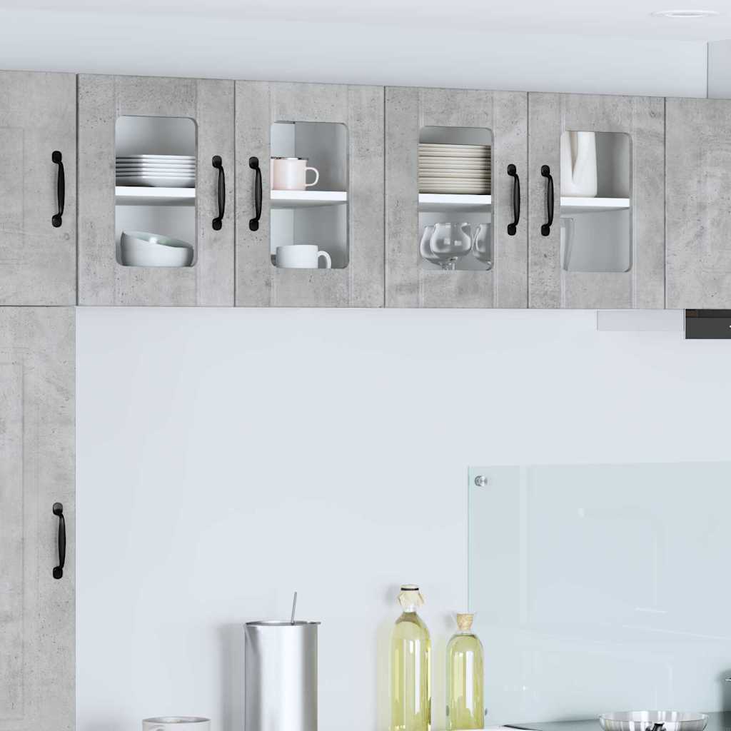Kitchen Cabinet with Shelf 2 pcs Concrete Grey 60 x 31 x 40 cm