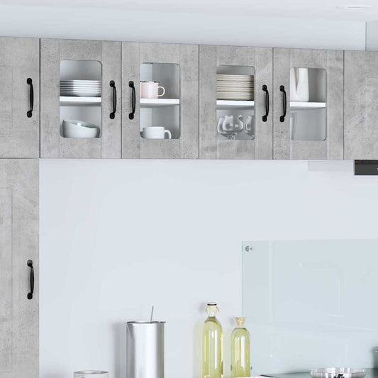 Kitchen Cabinet with Shelf 2 pcs Concrete Grey 60 x 31 x 40 cm