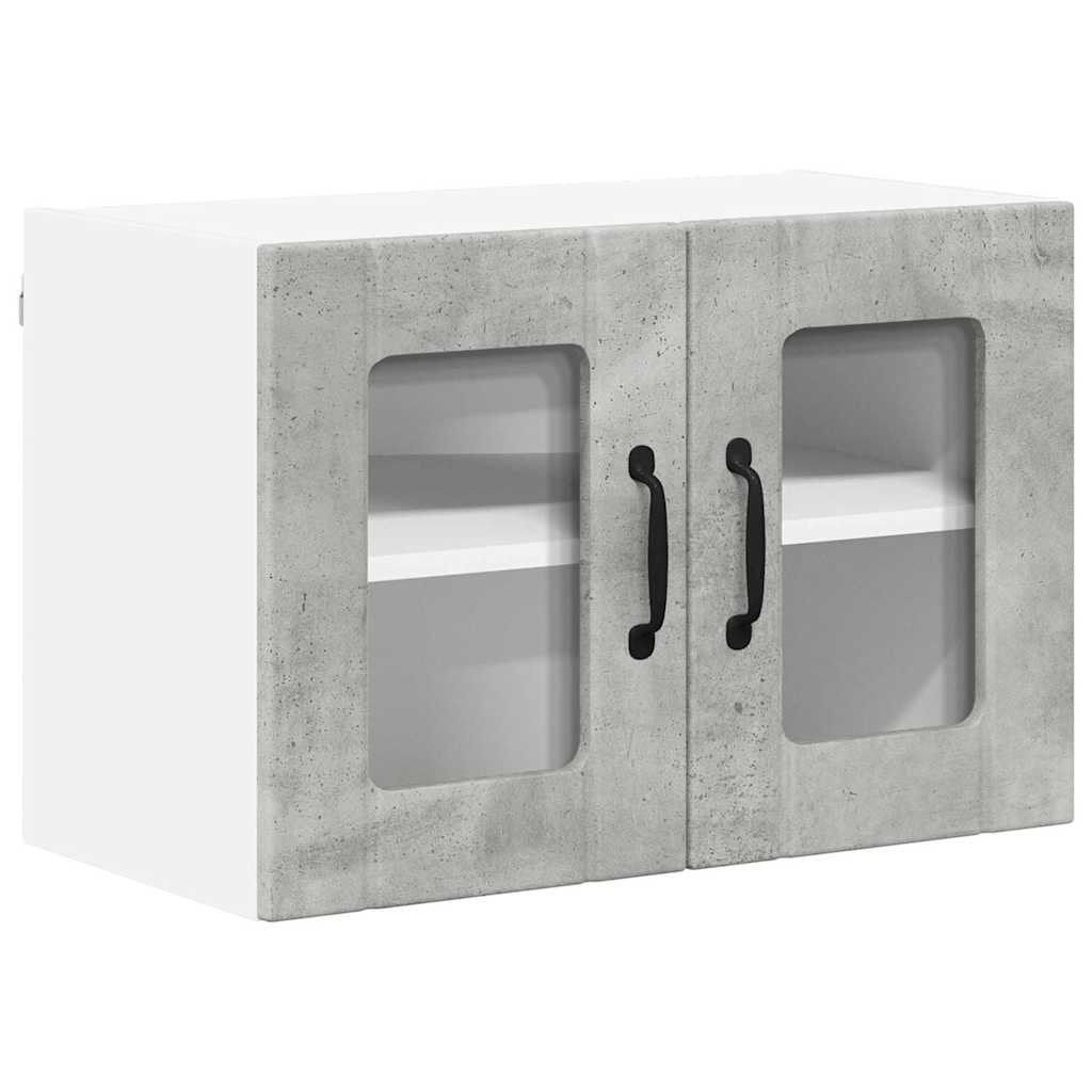 Kitchen Cabinet with Shelf 2 pcs Concrete Grey 60 x 31 x 40 cm
