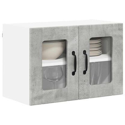 Kitchen Cabinet with Shelf 2 pcs Concrete Grey 60 x 31 x 40 cm