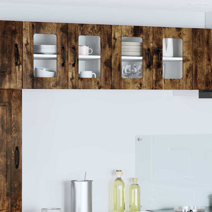 Kitchen Cabinet with Shelf 2 pcs Smoked Oak 60 x 31 x 40 cm