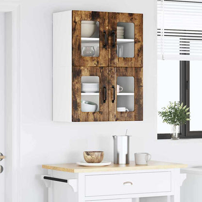 Kitchen Cabinet with Shelf 2 pcs Smoked Oak 60 x 31 x 40 cm