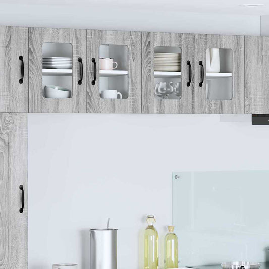 Kitchen Cabinet with Shelf 2 pcs Grey Sonoma 60 x 31 x 40 cm