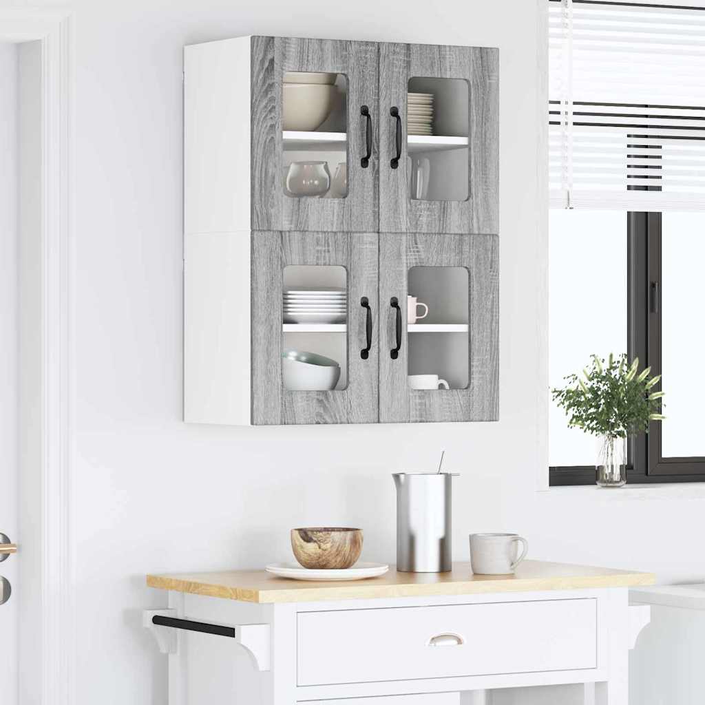 Kitchen Cabinet with Shelf 2 pcs Grey Sonoma 60 x 31 x 40 cm