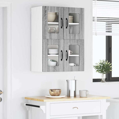 Kitchen Cabinet with Shelf 2 pcs Grey Sonoma 60 x 31 x 40 cm