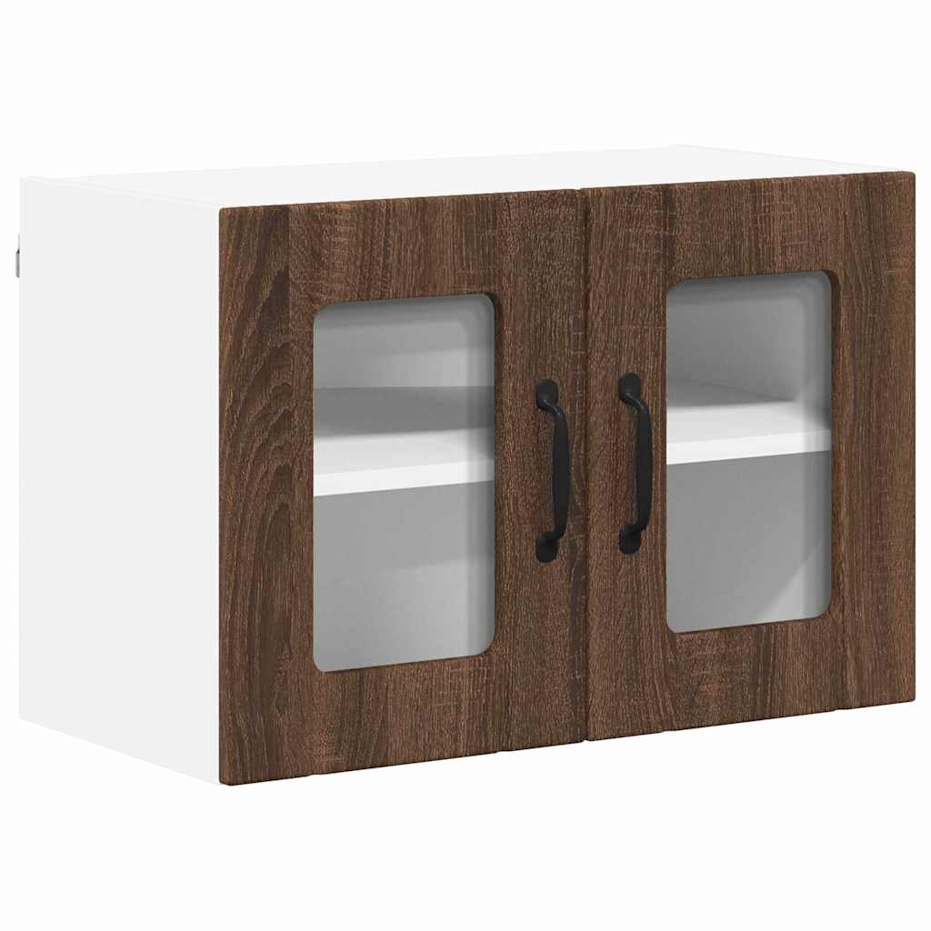 Kitchen Wall Cabinets with Door 2 pcs Brown Oak 60 x 31 x 40 cm