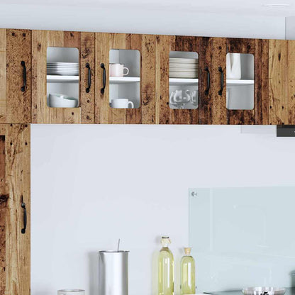 Kitchen Cabinet 2 pcs Old Wood 60 x 31 x 40 cm Engineered Wood