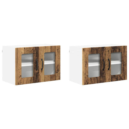 Kitchen Cabinet 2 pcs Old Wood 60 x 31 x 40 cm Engineered Wood