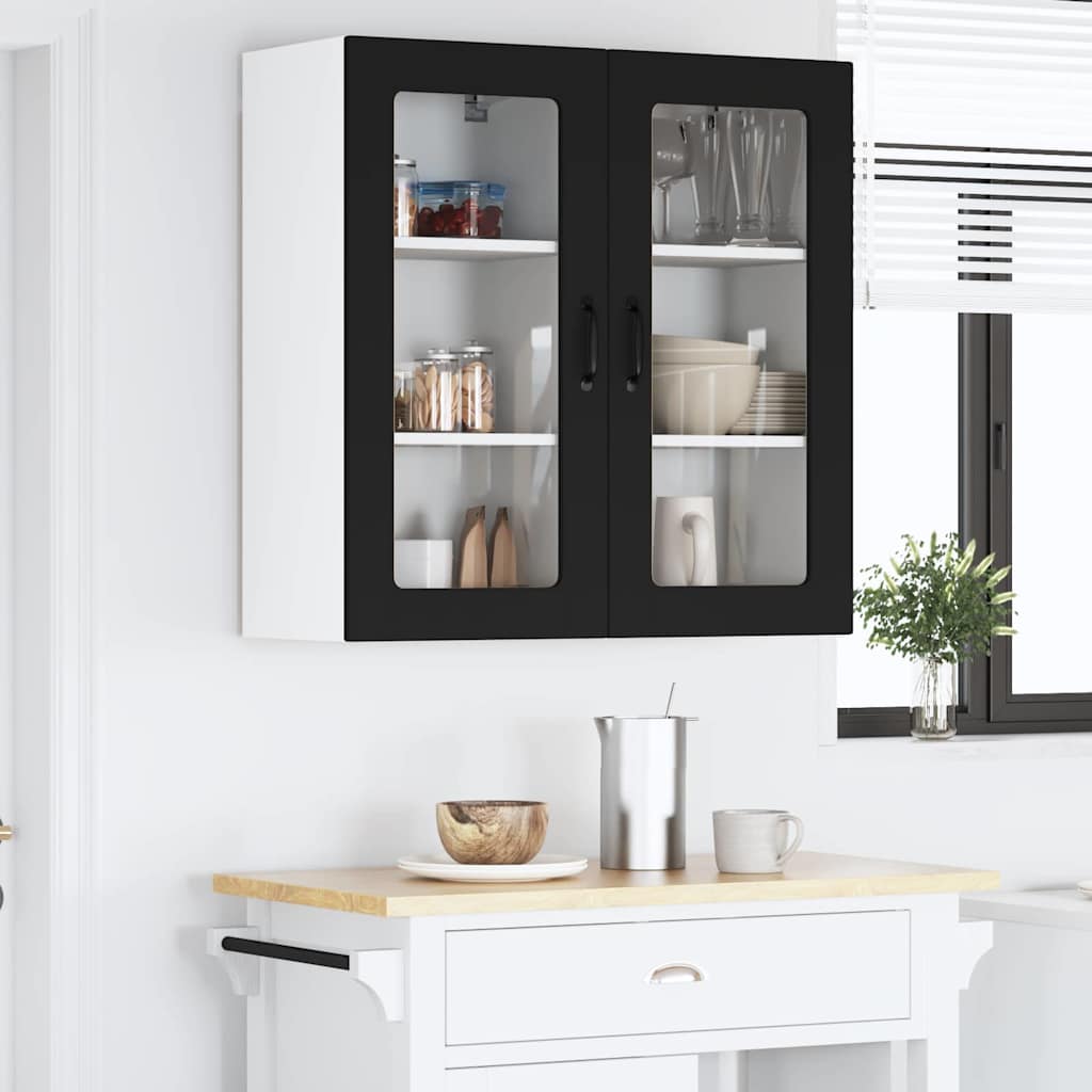 Kitchen Cabinet 2 pcs Black 40 x 31 x 80 cm Engineered Wood