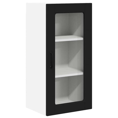 Kitchen Cabinet 2 pcs Black 40 x 31 x 80 cm Engineered Wood