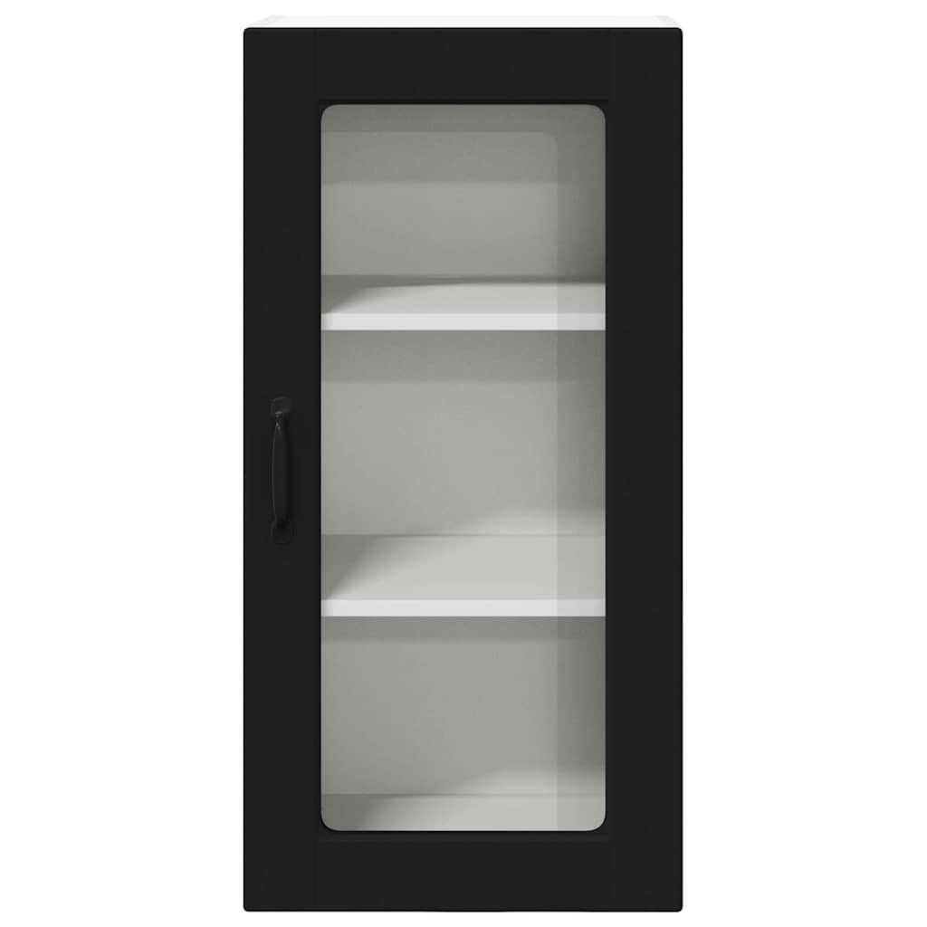 Kitchen Cabinet 2 pcs Black 40 x 31 x 80 cm Engineered Wood