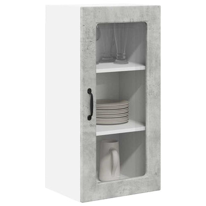Kitchen Cabinet with Shelf 2 pcs Concrete Grey 40 x 31 x 80 cm