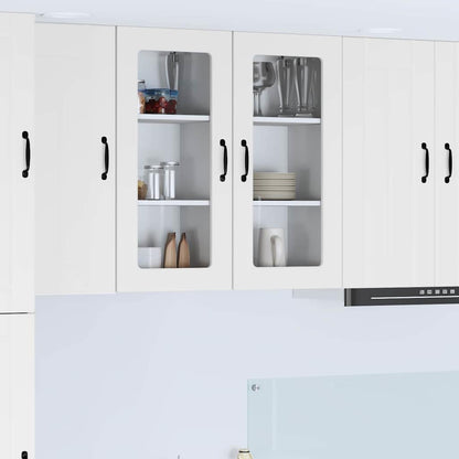Kitchen Cabinet 2 pcs High Gloss White 40 x 31 x 80 cm