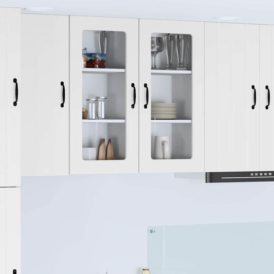 Kitchen Cabinet 2 pcs High Gloss White 40 x 31 x 80 cm