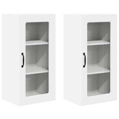 Kitchen Cabinet 2 pcs High Gloss White 40 x 31 x 80 cm