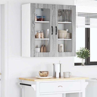 Kitchen Cabinet with Shelf 2 pcs Grey Sonoma 40 x 31 x 80 cm