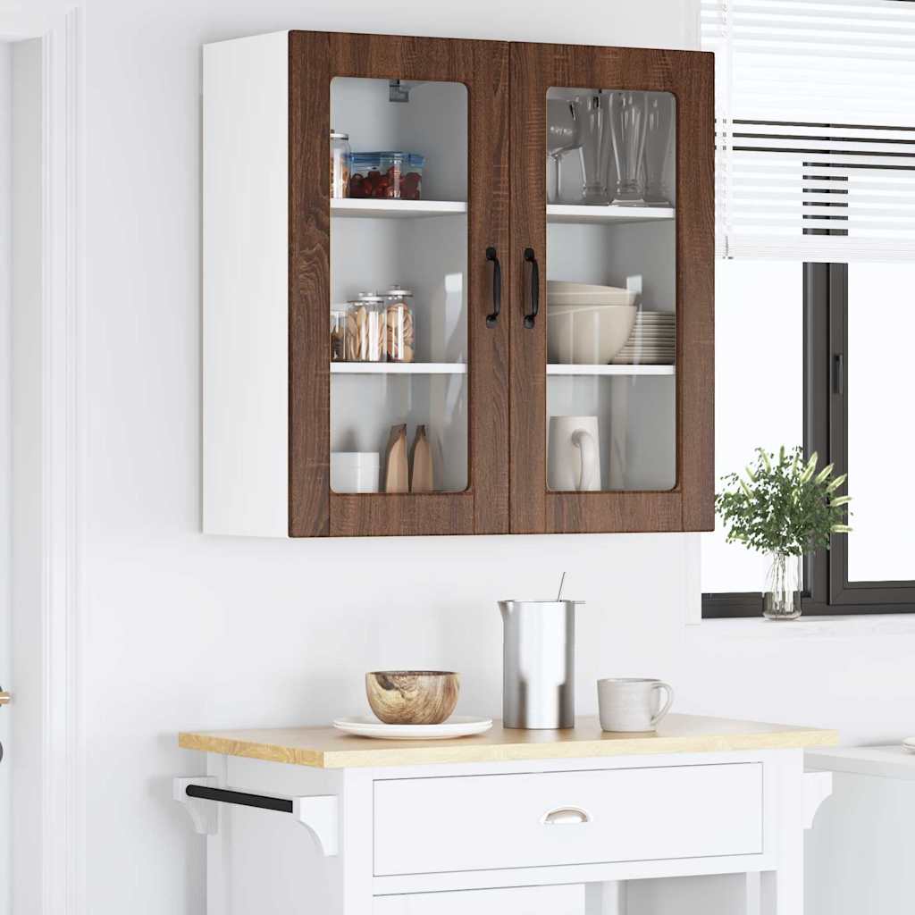 Kitchen Cabinet 2 pcs Brown Oak 40 x 31 x 80 cm Engineered Wood