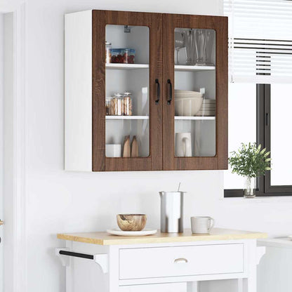 Kitchen Cabinet 2 pcs Brown Oak 40 x 31 x 80 cm Engineered Wood