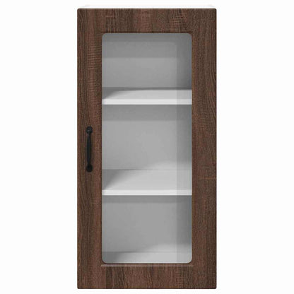 Kitchen Cabinet 2 pcs Brown Oak 40 x 31 x 80 cm Engineered Wood