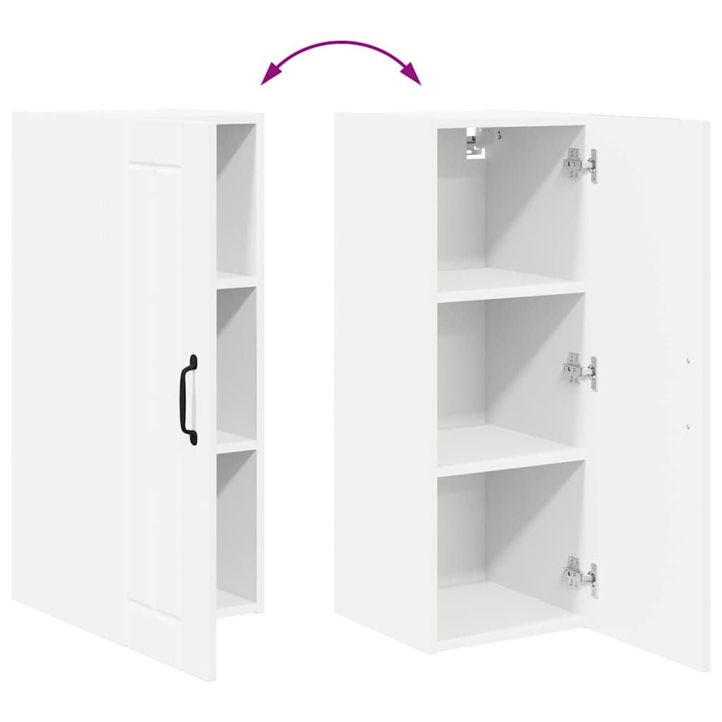 Kitchen Wall Cabinet White 30 x 31 x 80 cm Engineered Wood