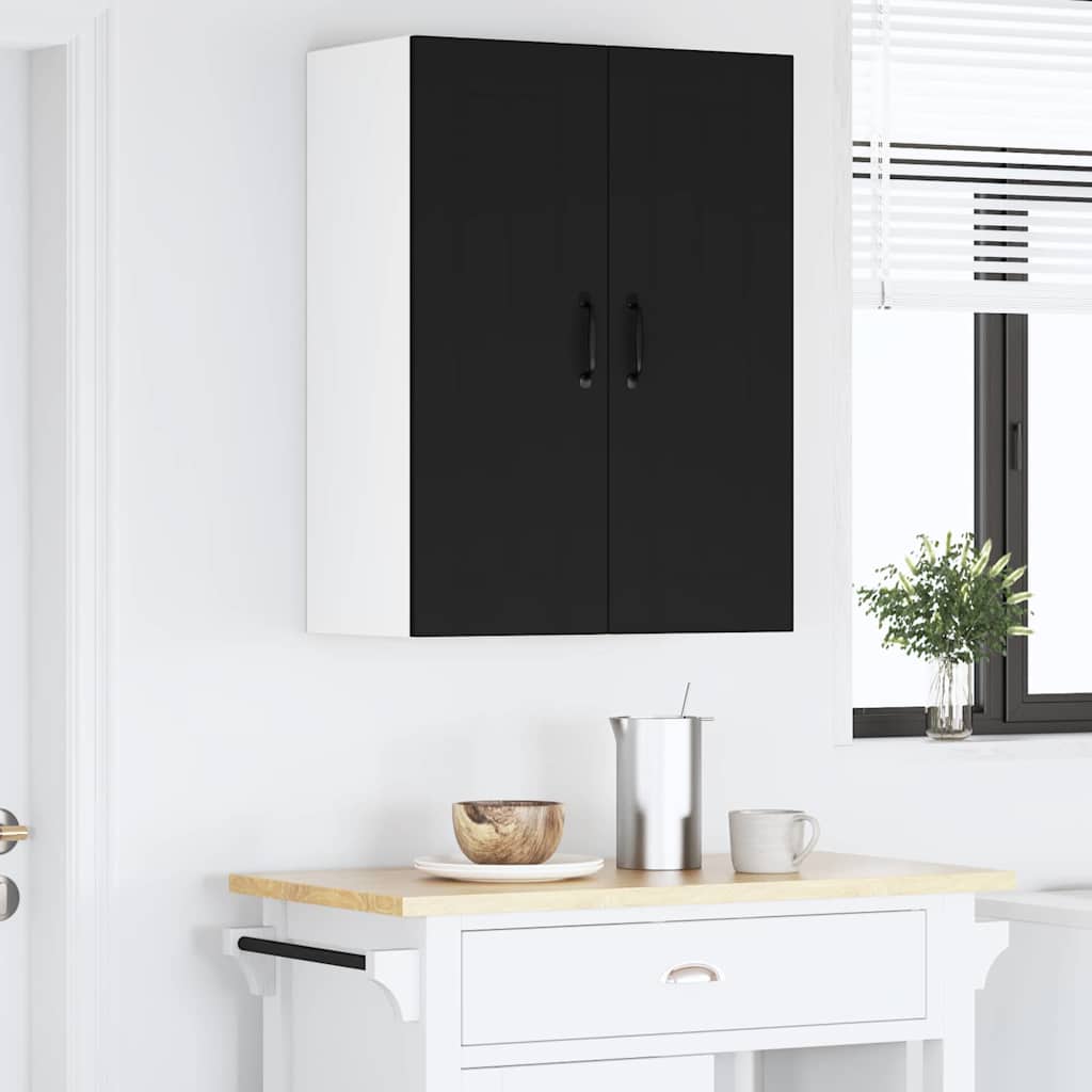 Kitchen Cabinet 2 pcs Black 30 x 31 x 80 cm Engineered Wood