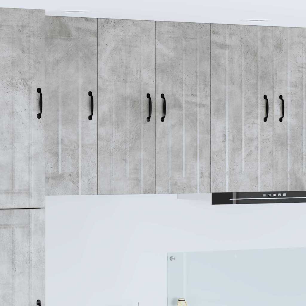 Kitchen Cabinet with Shelf 2 pcs Concrete Grey 30 x 31 x 80 cm