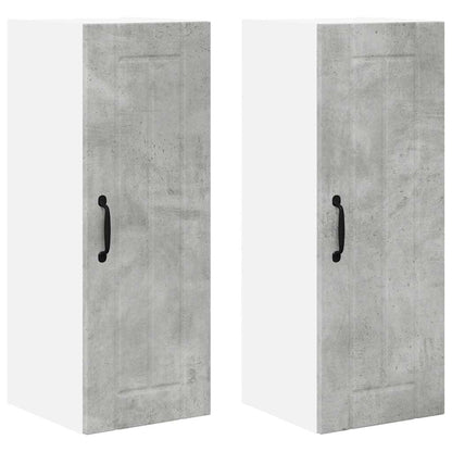 Kitchen Cabinet with Shelf 2 pcs Concrete Grey 30 x 31 x 80 cm