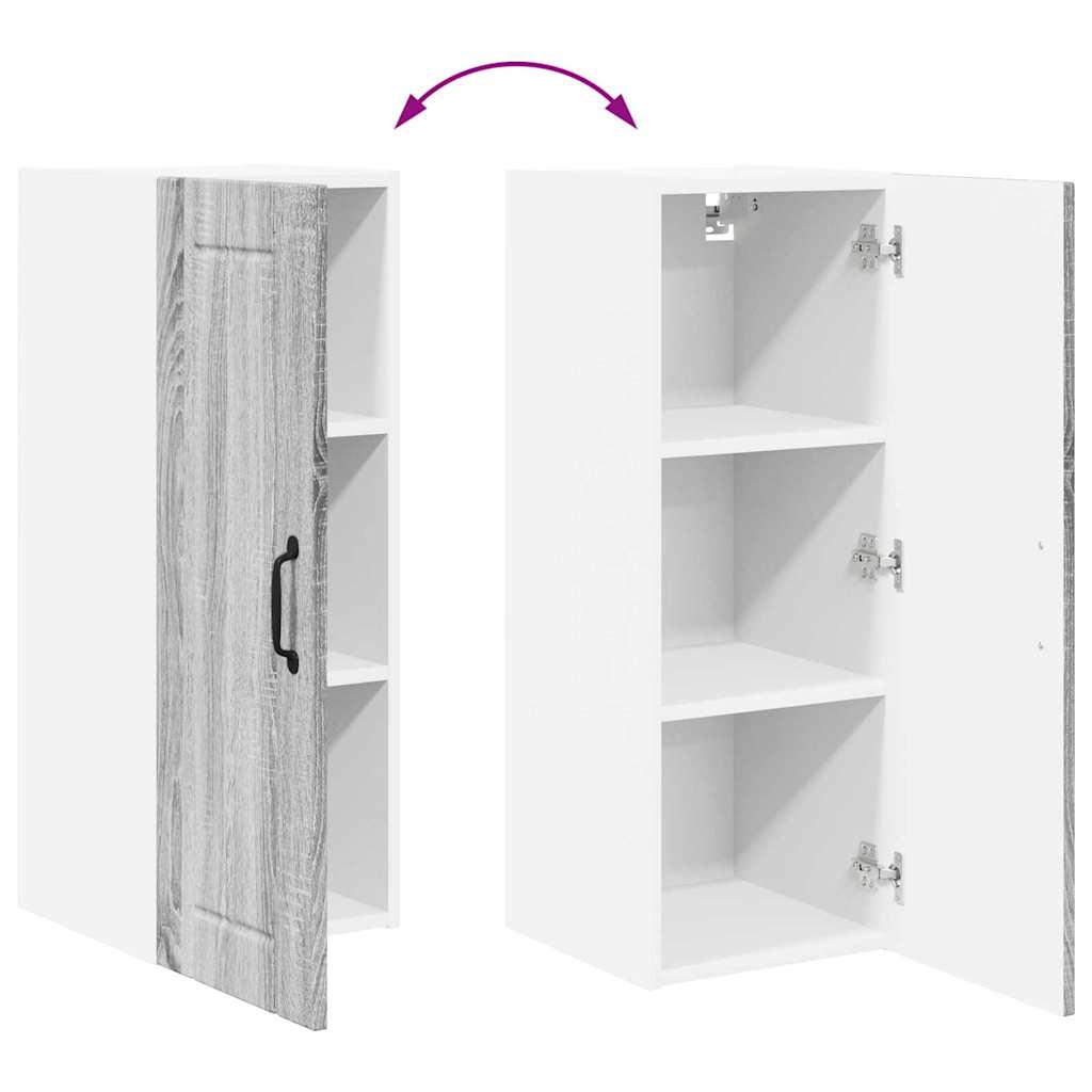 Kitchen Cabinet Grey Sonoma 30 x 31 x 80 cm Engineered Wood