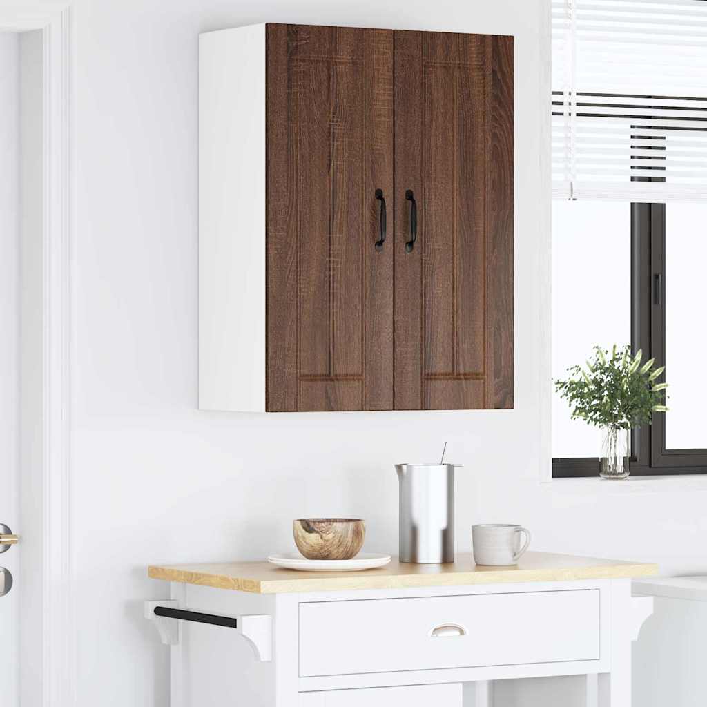 Kitchen Cabinet 2 pcs Brown Oak 30 x 31 x 80 cm Engineered Wood
