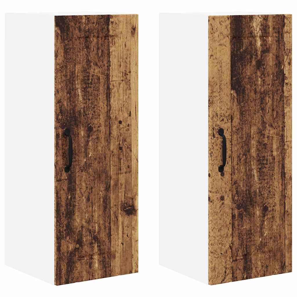 Kitchen Cabinet 2 pcs Old Wood 30 x 31 x 80 cm Engineered Wood