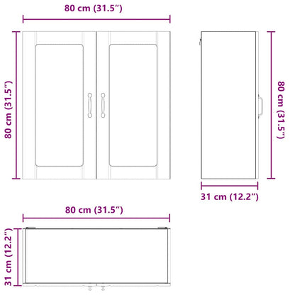 Kitchen Cabinet Brown Oak 80 x 31 x 80 cm Engineered Wood