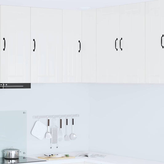 Kitchen Cabinet with Shelf High Gloss White 57 x 57 x 80 cm