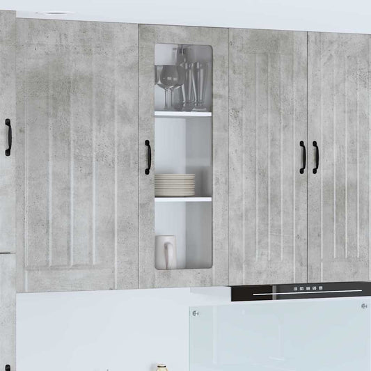 Kitchen Cabinet Concrete Grey 40 x 31 x 100 cm Engineered Wood