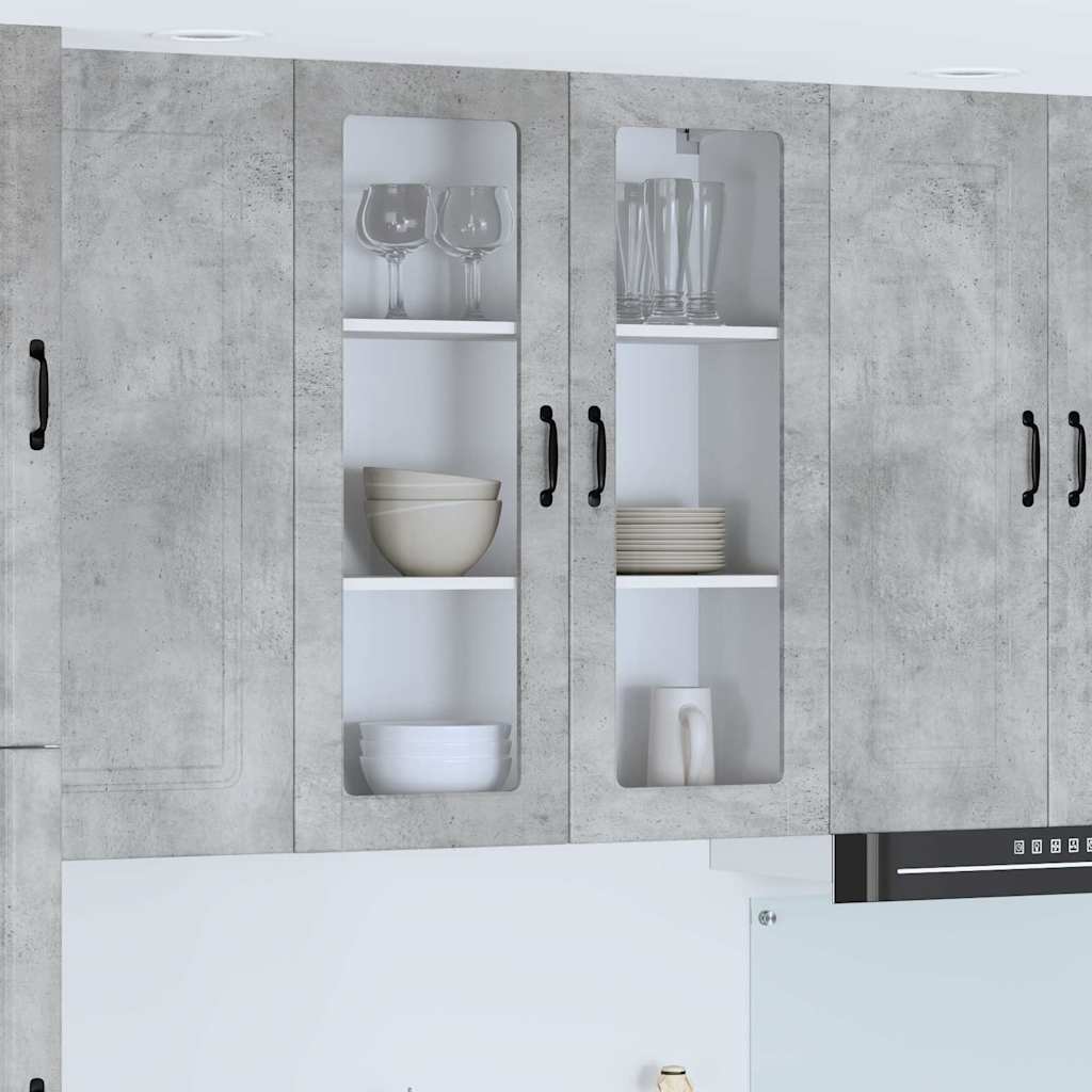 Kitchen Wall Cabinet with Shelf Concrete Grey 80 x 31 x 100 cm