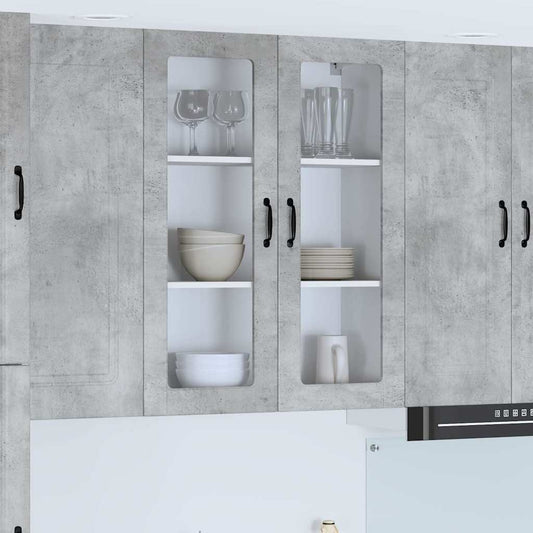 Kitchen Wall Cabinet with Shelf Concrete Grey 80 x 31 x 100 cm