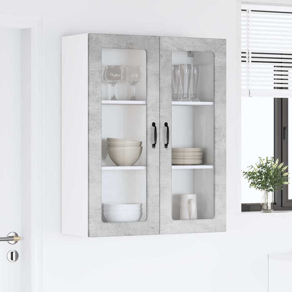 Kitchen Wall Cabinet with Shelf Concrete Grey 80 x 31 x 100 cm