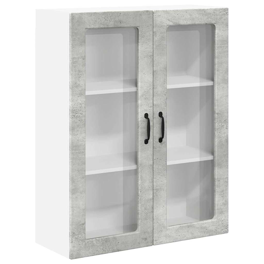 Kitchen Wall Cabinet with Shelf Concrete Grey 80 x 31 x 100 cm