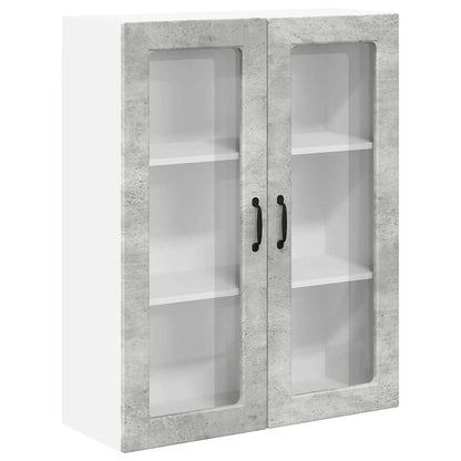 Kitchen Wall Cabinet with Shelf Concrete Grey 80 x 31 x 100 cm