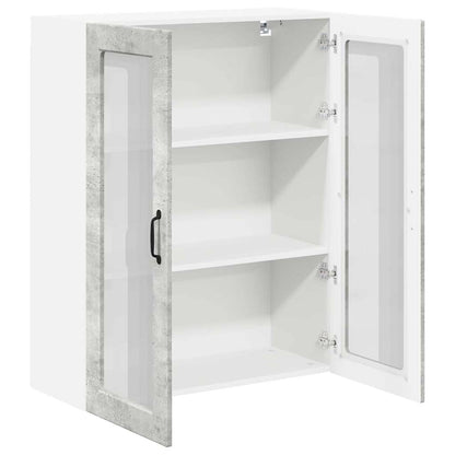 Kitchen Wall Cabinet with Shelf Concrete Grey 80 x 31 x 100 cm