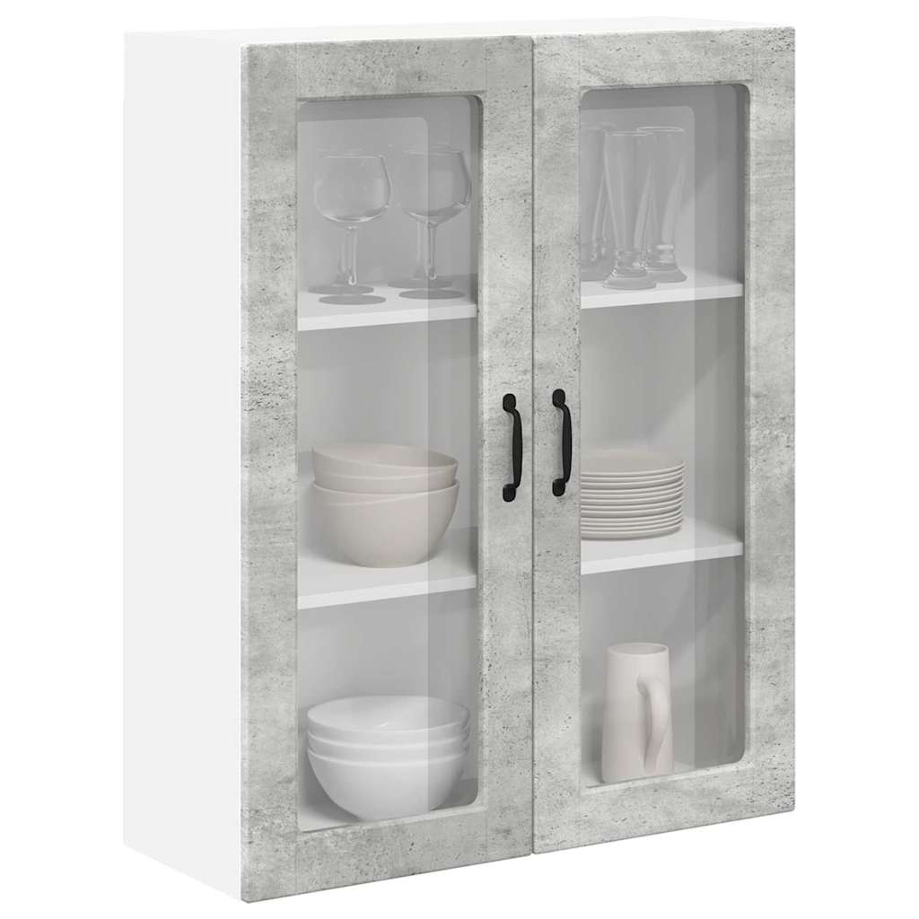 Kitchen Wall Cabinet with Shelf Concrete Grey 80 x 31 x 100 cm