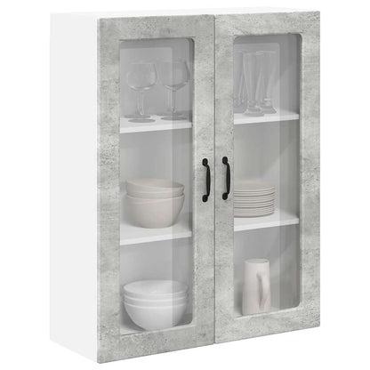 Kitchen Wall Cabinet with Shelf Concrete Grey 80 x 31 x 100 cm
