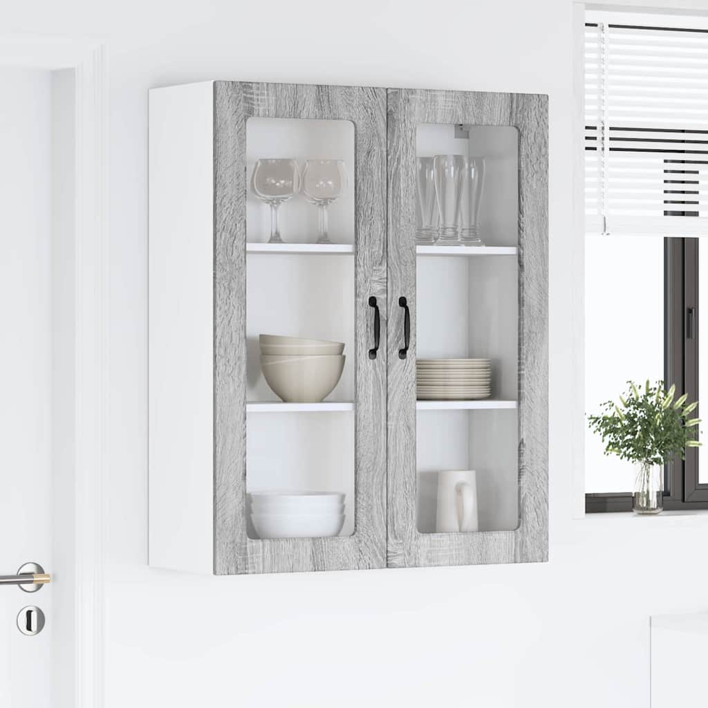 Kitchen Wall Cabinet with Shelf Grey Sonoma 80 x 31 x 100 cm