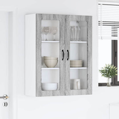 Kitchen Wall Cabinet with Shelf Grey Sonoma 80 x 31 x 100 cm