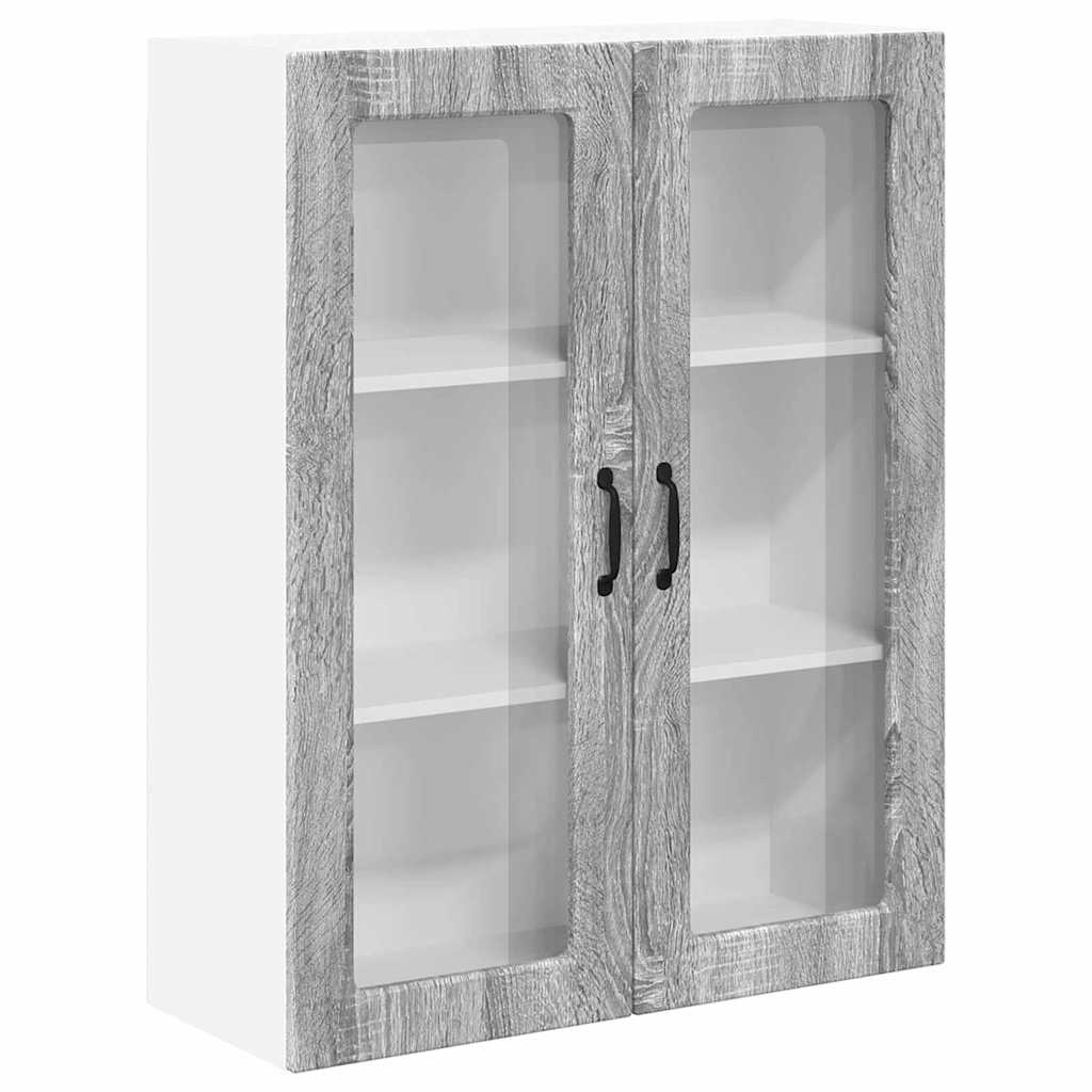 Kitchen Wall Cabinet with Shelf Grey Sonoma 80 x 31 x 100 cm