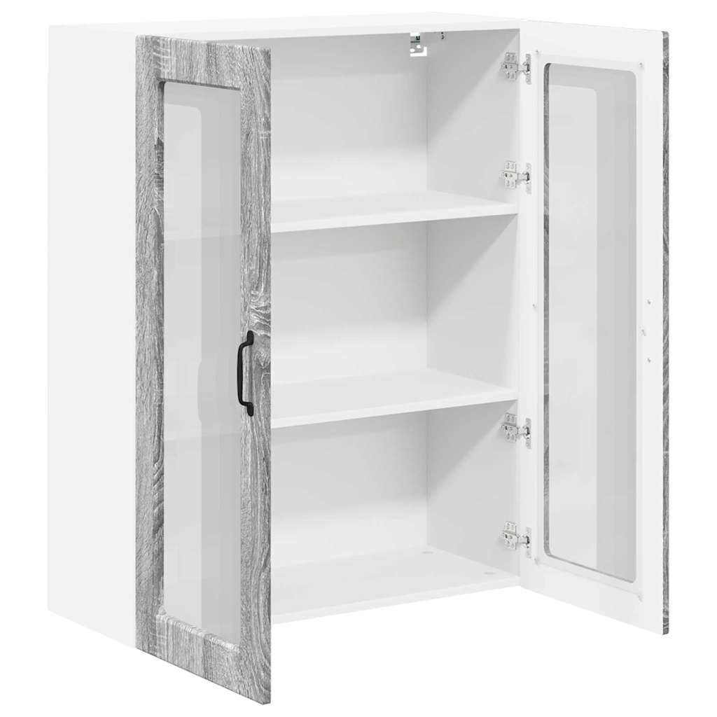 Kitchen Wall Cabinet with Shelf Grey Sonoma 80 x 31 x 100 cm