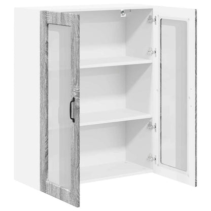 Kitchen Wall Cabinet with Shelf Grey Sonoma 80 x 31 x 100 cm