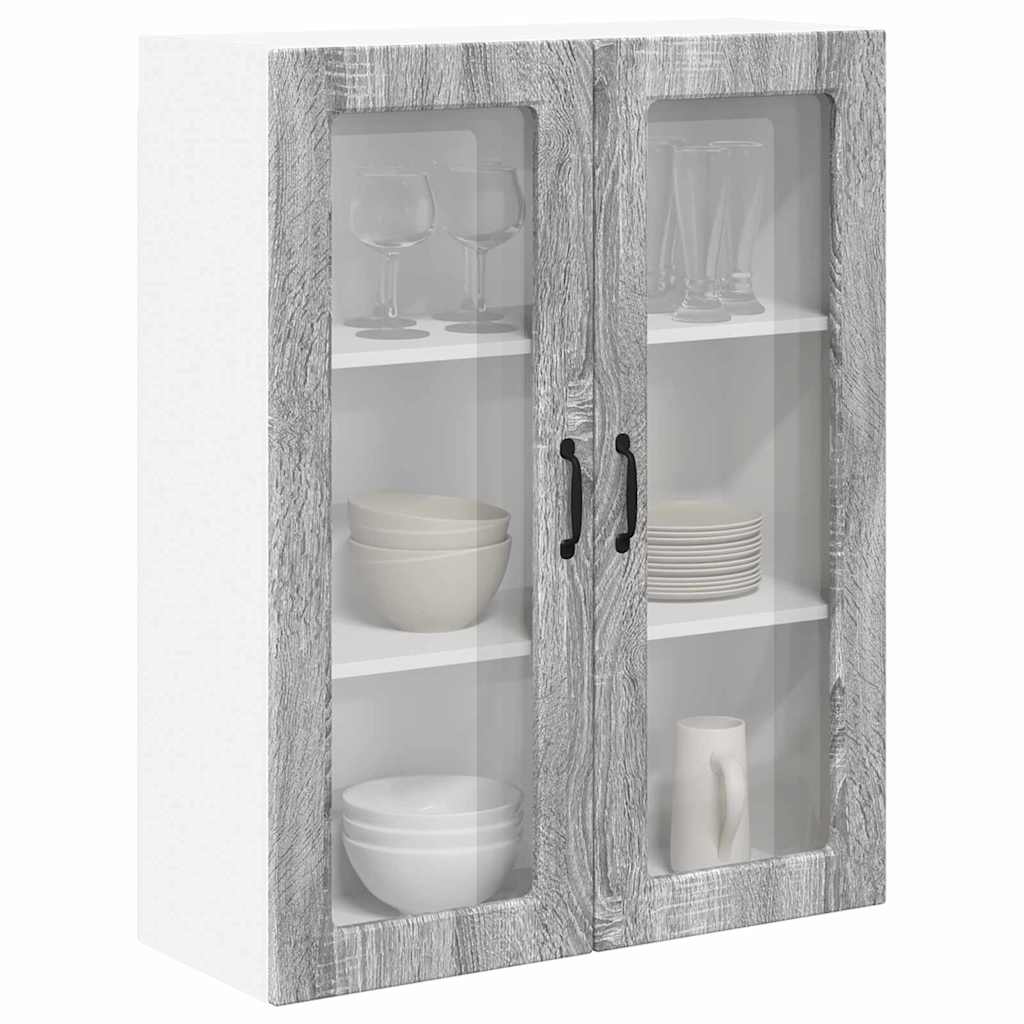 Kitchen Wall Cabinet with Shelf Grey Sonoma 80 x 31 x 100 cm