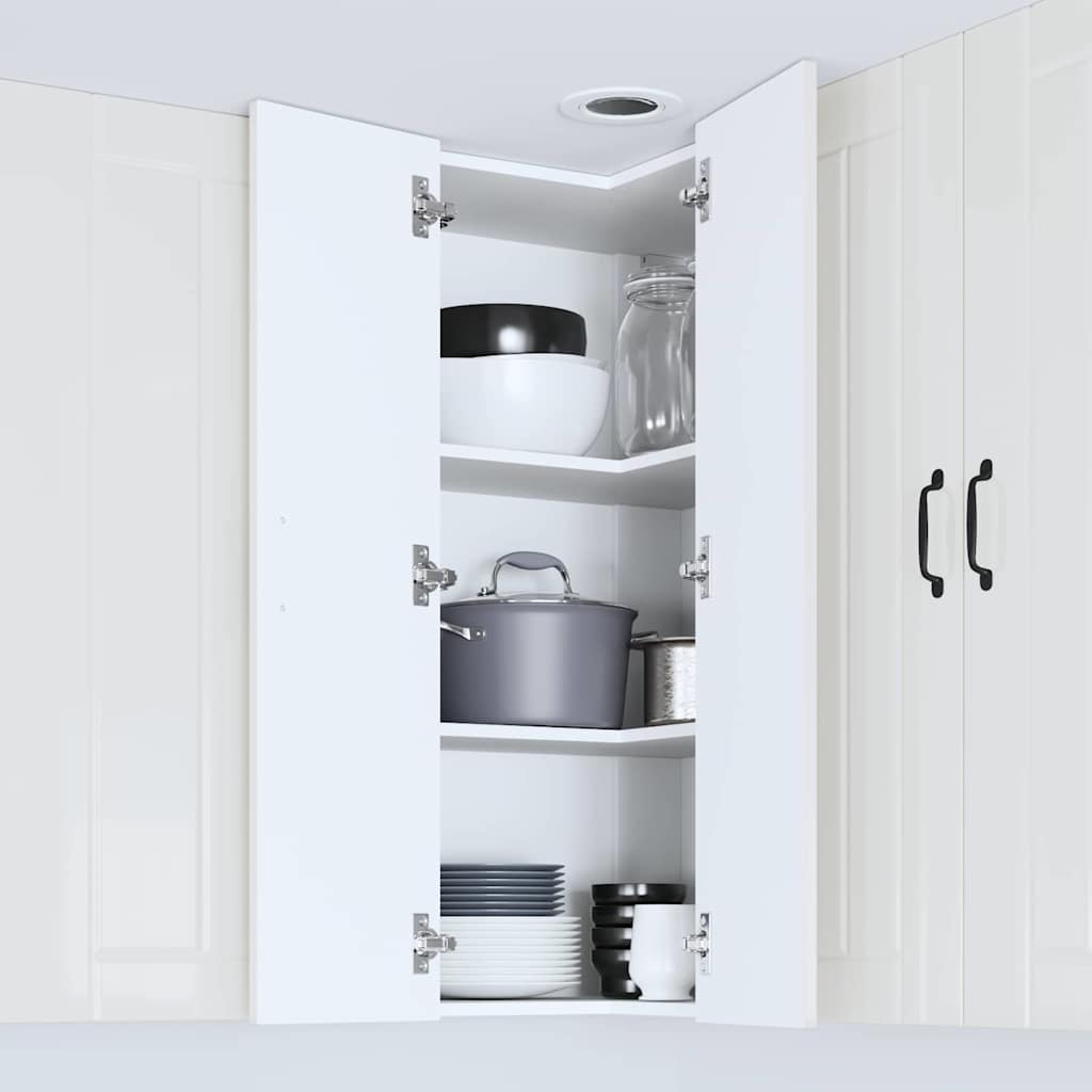 Kitchen Cabinet with Shelf High Gloss White 57 x 57 x 100 cm