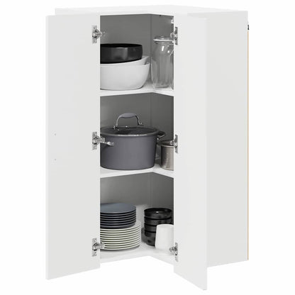 Kitchen Cabinet with Shelf High Gloss White 57 x 57 x 100 cm